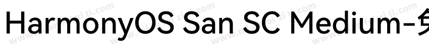 HarmonyOS San SC Medium字体转换